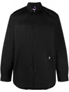 Oamc Embroidered-logo Long-sleeve Shirt In Black