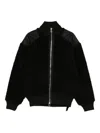 Oamc Zip Panelled Peacemaker Coat In Black