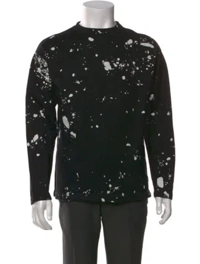 Pre-owned Oamc Graphic Print Crew Neck Sweatshirt In Black