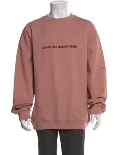 Pre-owned Oamc Graphic Print Crew Neck Sweatshirt In Pink