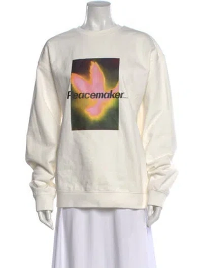 Pre-owned Oamc Graphic Print Crew Neck Sweatshirt W/ Tags In Neutral