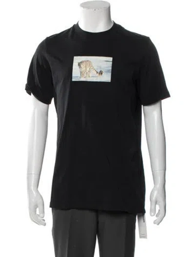 Pre-owned Oamc Graphic Print Crew Neck T-shirt In Black