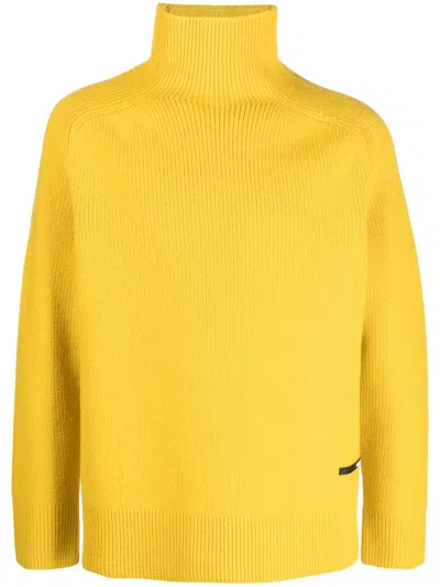 Oamc High-neck Wool Jumper In Gelb