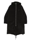 Oamc Hooded Padded Coat In Black