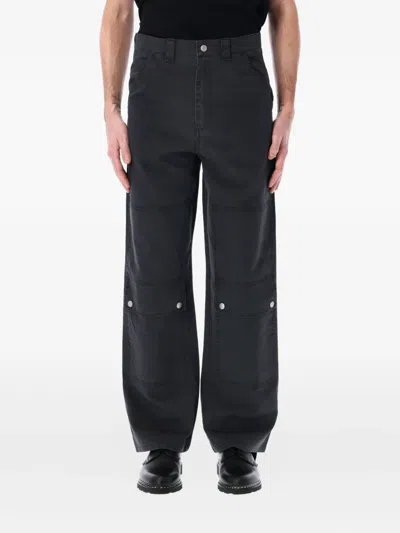 Oamc Knee-pockets Trousers In Black