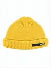 Oamc Knit Wool Beanie With Folded Cuff In Yellow
