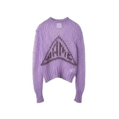 Oamc Light Purple Mohair Knit Sweater In Multi