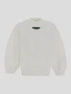 Oamc Man Sweatshirt White Size S Organic Cotton, Elastane In White