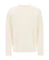 Oamc Logo Intarsia-knit Wool Jumper In White