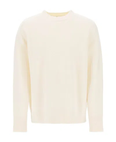 Oamc Logo Intarsia-knit Wool Jumper In White