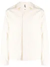 Oamc Logo-patch Cotton Shirt In Neutrals