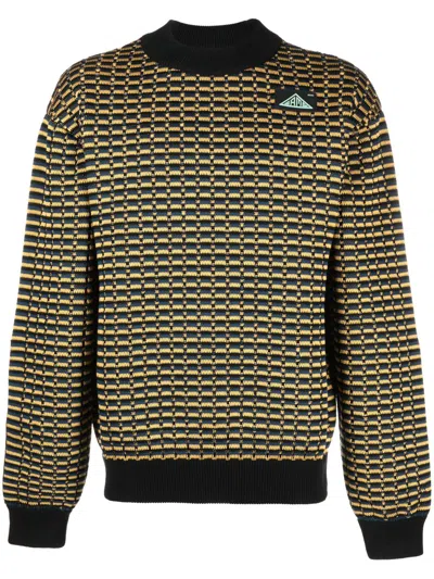 Oamc Logo-patch Knit Jumper In Blue