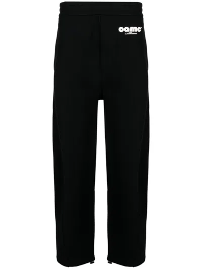 Oamc Logo-print Jersey Track Trouser In Black