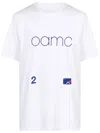 Oamc Logo-embroidered Cotton T-shirt In White