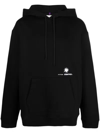Oamc Albadune Cotton Hoodie In Black