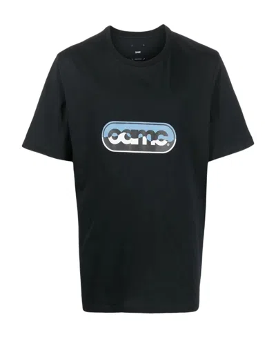 Oamc Black Printed T-shirt In 001 Black