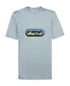 Oamc Light-blue Cotton Oversize T-shirt In Gray
