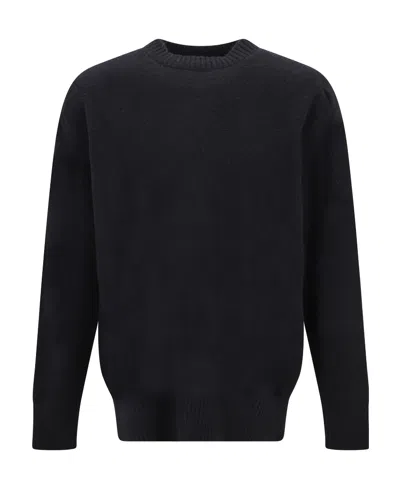 Oamc Logo-print Wool Jumper In Black
