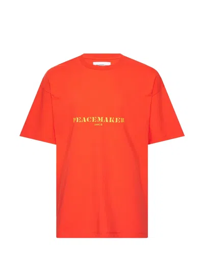 Oamc Logo-print T-shirt In Orange