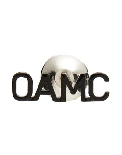 Oamc Man Brooch Black Size - Metal