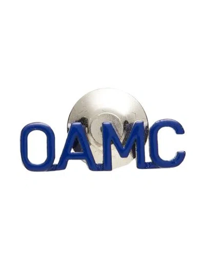 Oamc Man Brooch Blue Size - Metal