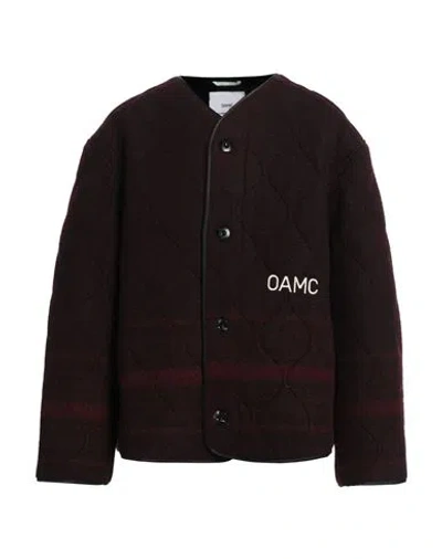 Oamc Man Coat Cocoa Size L Wool In Brown