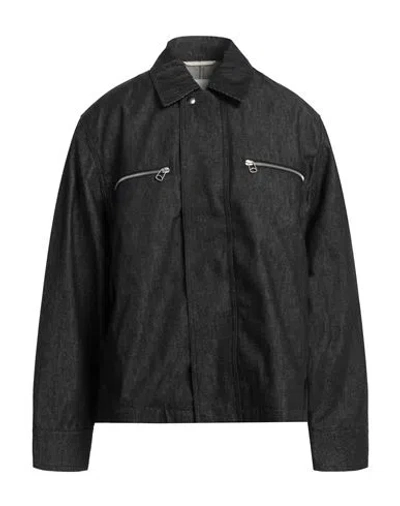 Oamc Man Denim Outerwear Blue Size Xxl Cotton