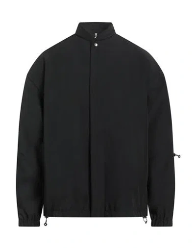 Oamc Drawstring-detailed Bomber Jacket In Black
