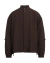 Oamc Man Jacket Dark Brown Size Xl Polyester