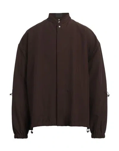 Oamc Man Jacket Dark Brown Size Xl Polyester In Brown