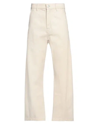 Oamc Man Jeans Beige Size 29 Cotton In Beige