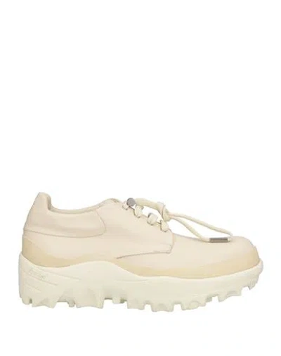 Oamc Man Lace-up Shoes Ivory Size 11 Calfskin In White