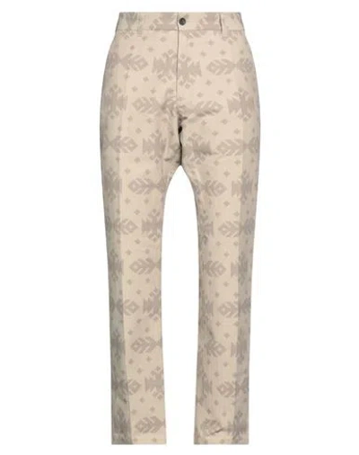 Oamc Man Pants Beige Size 34 Cotton, Polyamide