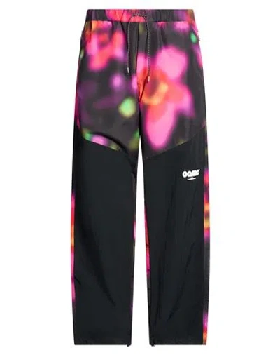 Oamc Man Pants Fuchsia Size S Recycled Polyester In Black
