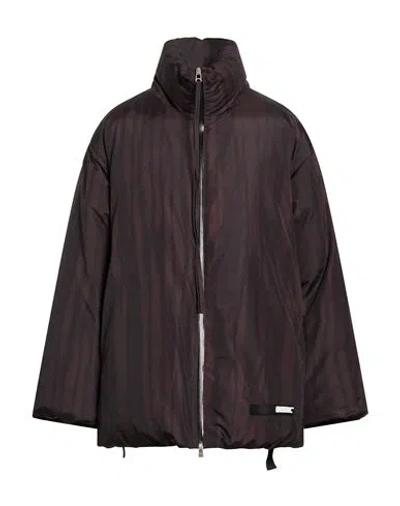 Oamc Man Puffer Dark Brown Size M Polyester