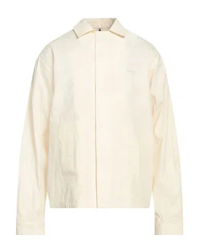 Oamc Man Shirt Cream Size L Cotton, Silk In Neutral