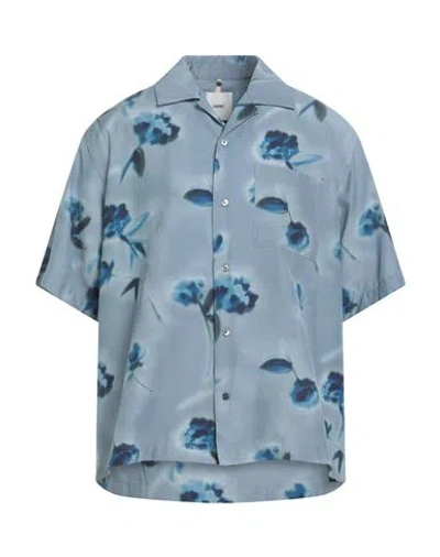 Oamc Man Shirt Light Blue Size L Viscose