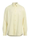 Oamc Man Shirt Pastel Yellow Size Xs Polyester, Cotton, Silk
