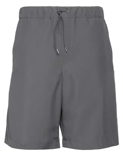 Oamc Man Shorts & Bermuda Shorts Grey Size Xl Polyester, Virgin Wool, Elastane In Grey