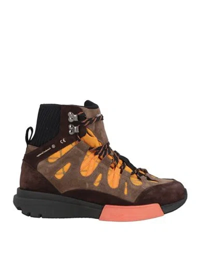 Oamc Man Sneakers Brown Size 8 Leather