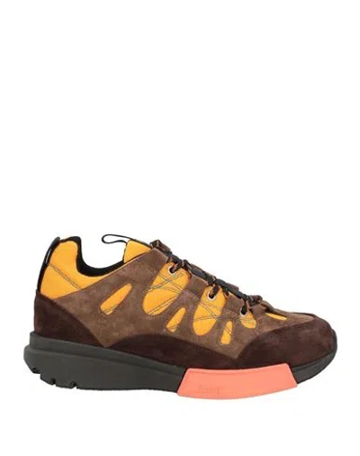 Oamc Man Sneakers Marigold Size 7 Leather, Textile Fibers In Yellow