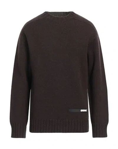 Oamc Man Sweater Dark Brown Size S Wool, Cotton, Polyamide In Brown