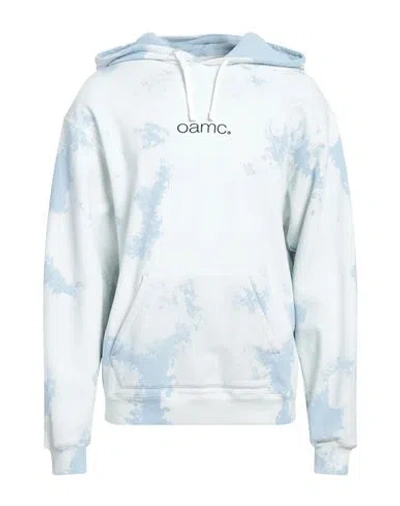 Oamc Man Sweatshirt Light Blue Size M Cotton, Elastane