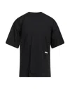 Oamc Man T-shirt Black Size S Cotton, Elastane