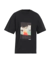 Oamc Graphic-print Organic-cotton T-shirt In Black