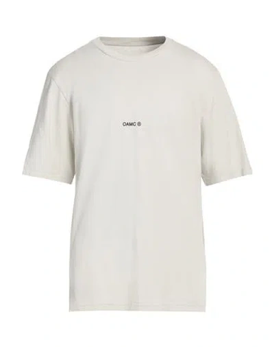 Oamc Man T-shirt Light Grey Size L Cotton In Green