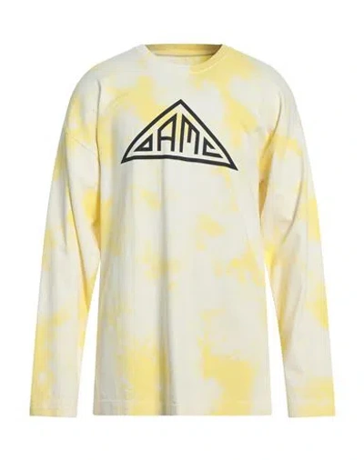 Oamc Man T-shirt Yellow Size S Organic Cotton, Elastane, Cotton