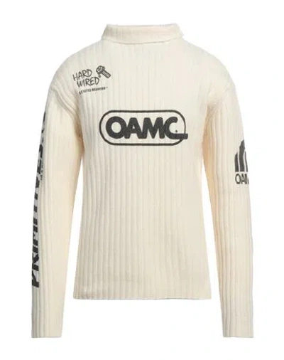Oamc Man Turtleneck Ivory Size L Wool In White