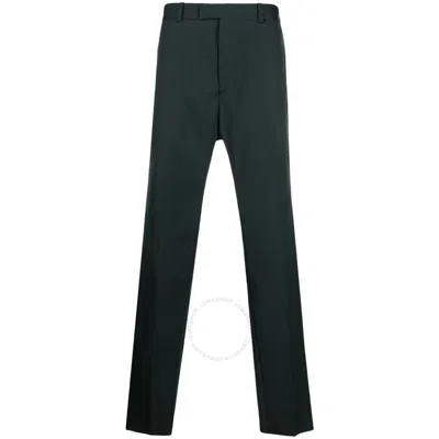 Oamc Men's Black Contrast-stitching Straight-leg Trousers