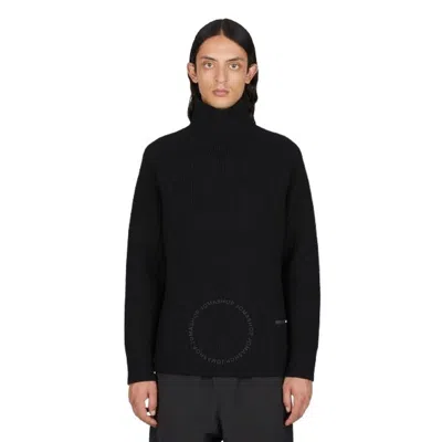Oamc Men's Black High-neck Wool Jumper
